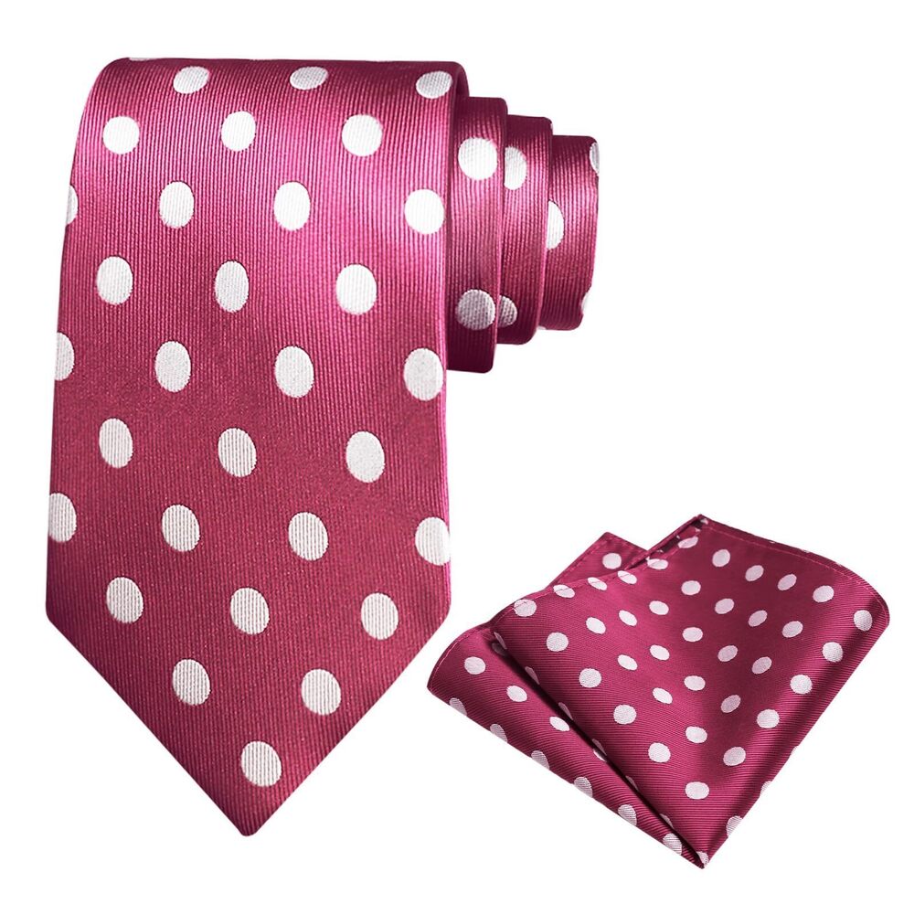 3171 ties, Polka Dot Ties Neckties and Pocket Square Set for Wedding